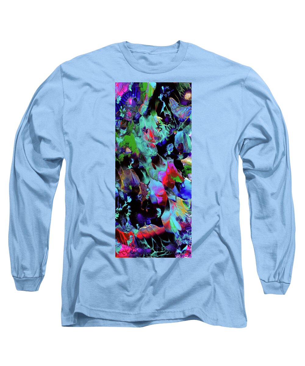 Outer Space Long Sleeve T-Shirt featuring the painting Beyond the Webbed Galaxy by Nan Bilden