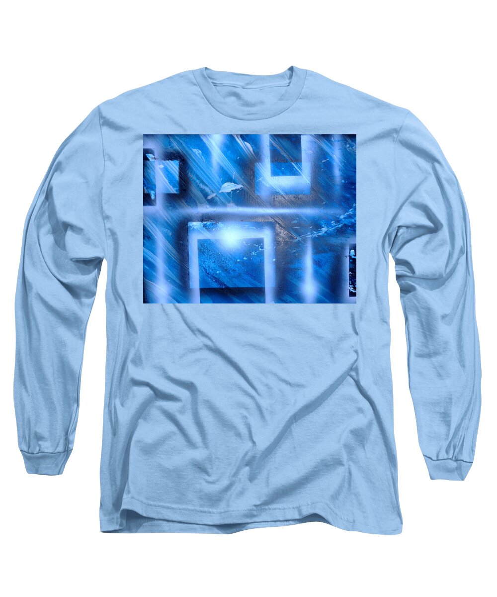 Blue Long Sleeve T-Shirt featuring the painting Big Blue II by Leigh Odom