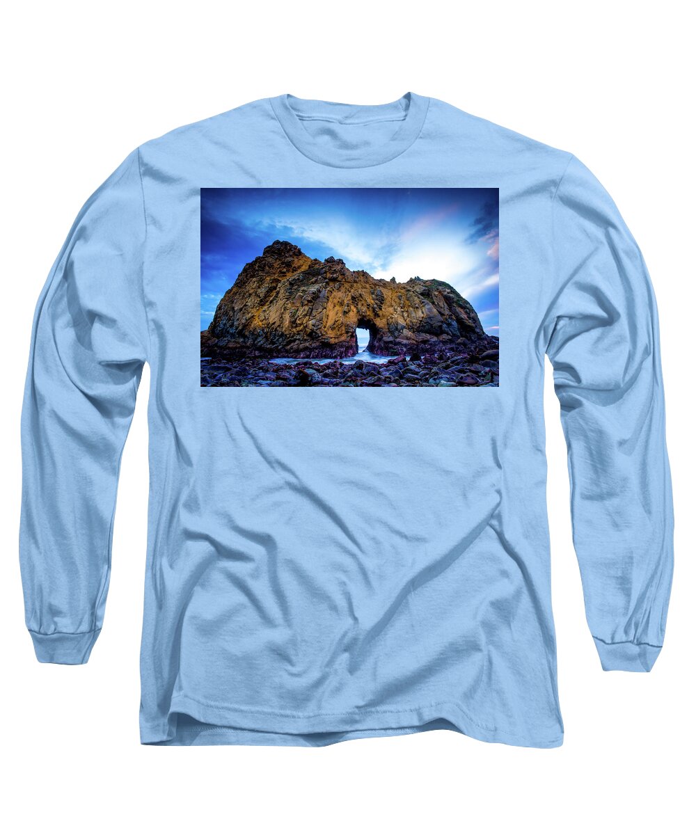 Big Sur Long Sleeve T-Shirt featuring the photograph Big Sur Sunset by Aileen Savage