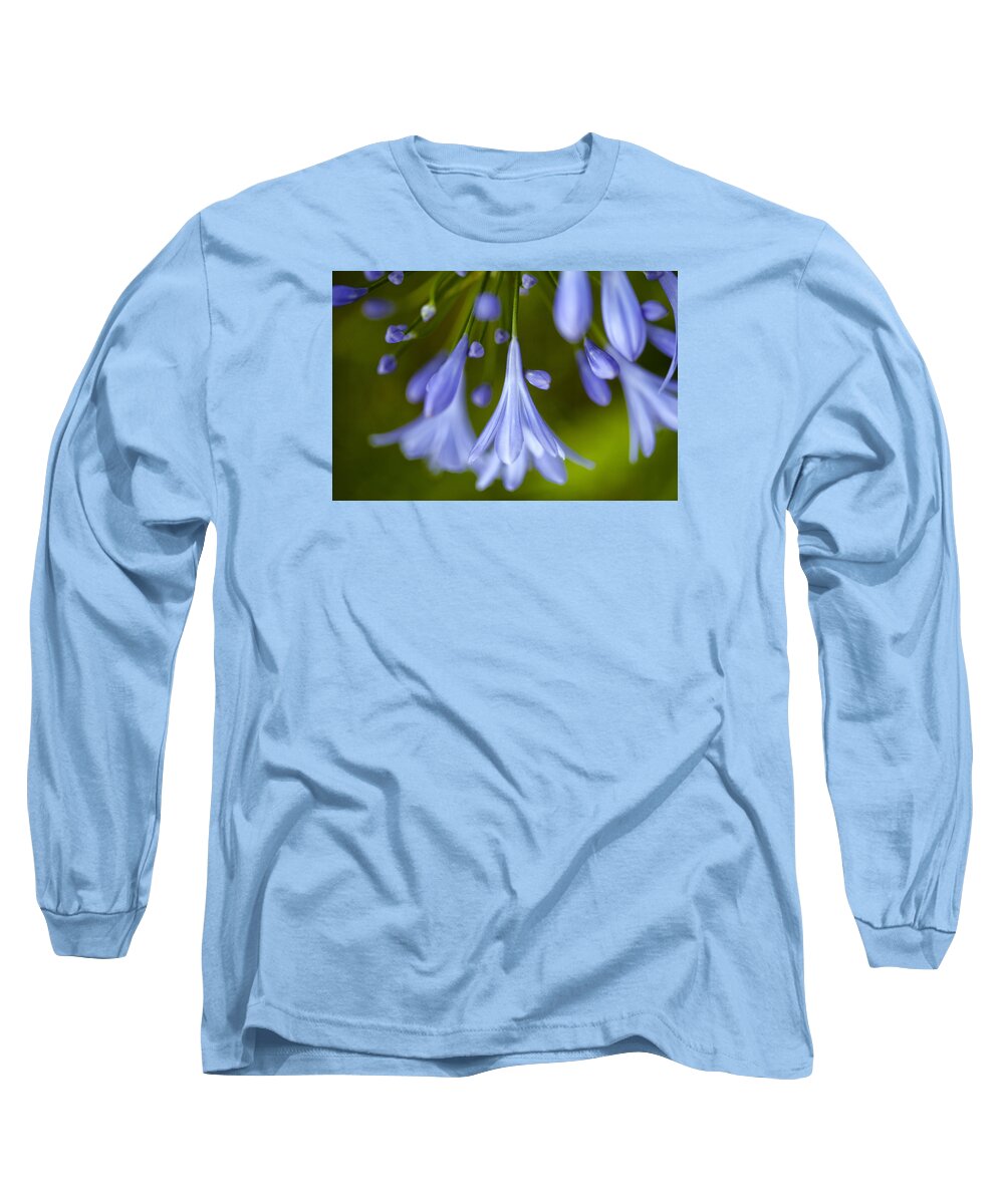 Flower Long Sleeve T-Shirt featuring the photograph Blue Flowers by Nailia Schwarz