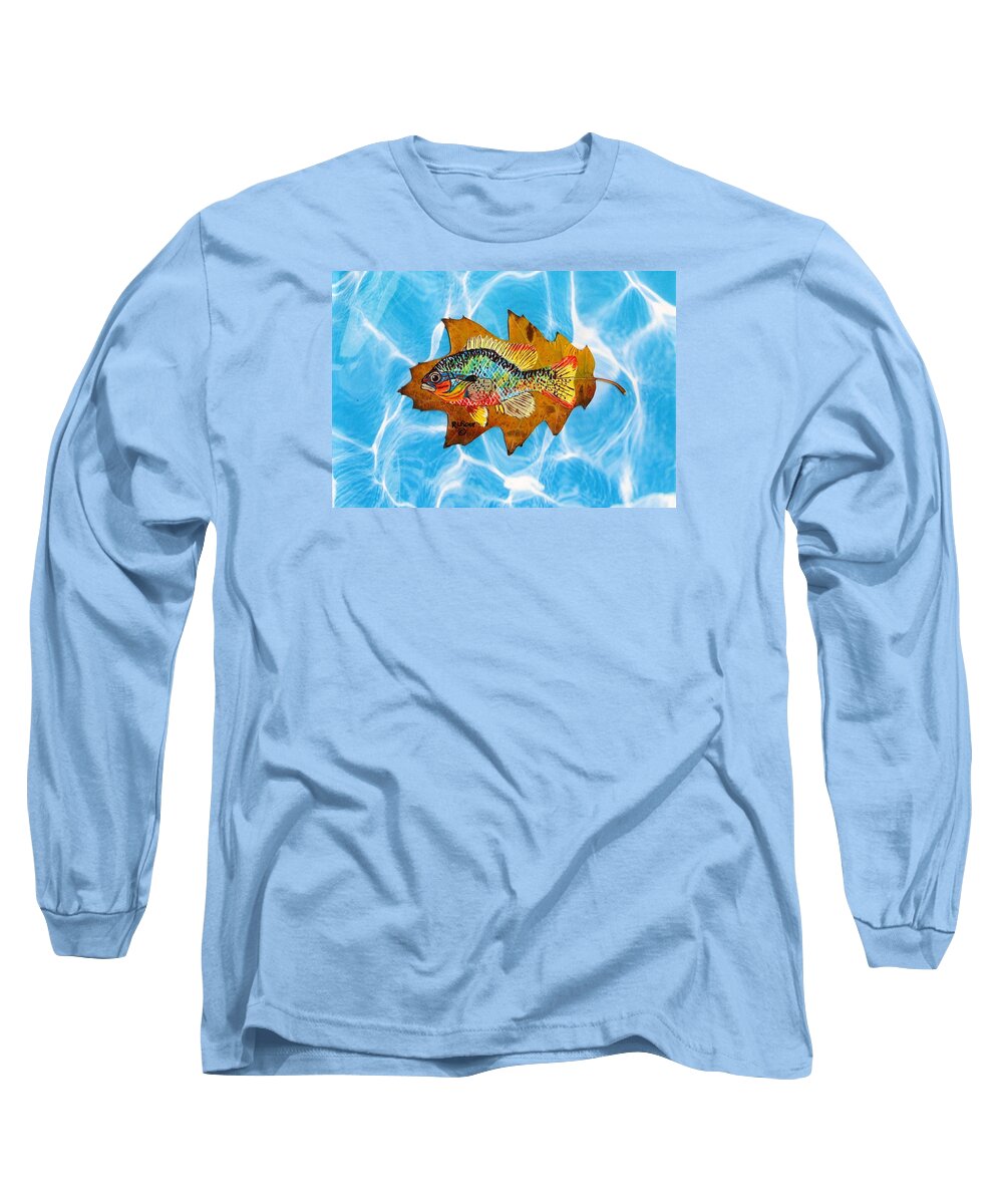 Wildlife Long Sleeve T-Shirt featuring the painting Blue Gill by Ralph Root