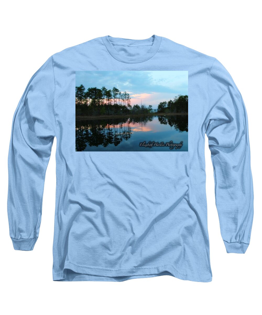  Long Sleeve T-Shirt featuring the photograph Blue Reflections by Elizabeth Harllee