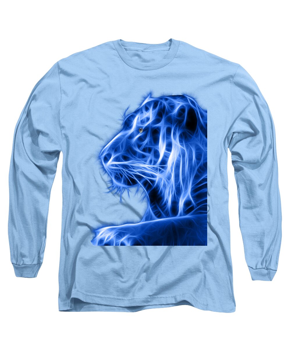 Blue Tiger Long Sleeve T-Shirt featuring the photograph Blue Tiger by Shane Bechler