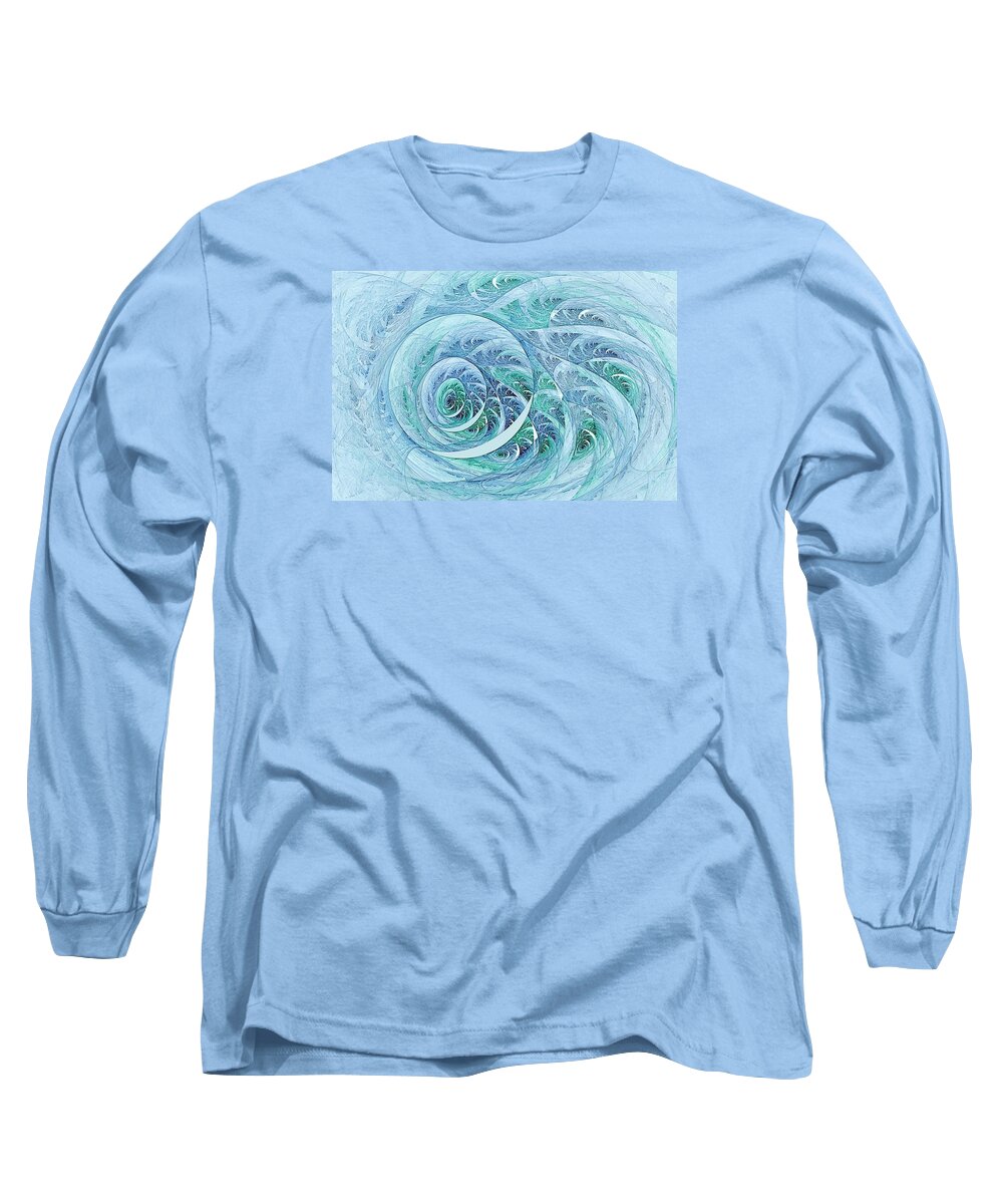 Abstract Long Sleeve T-Shirt featuring the digital art Charybdis by Doug Morgan