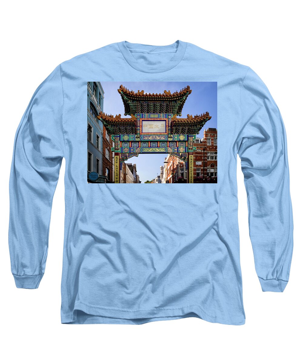 Soho Long Sleeve T-Shirt featuring the photograph China Town London by Shirley Mitchell
