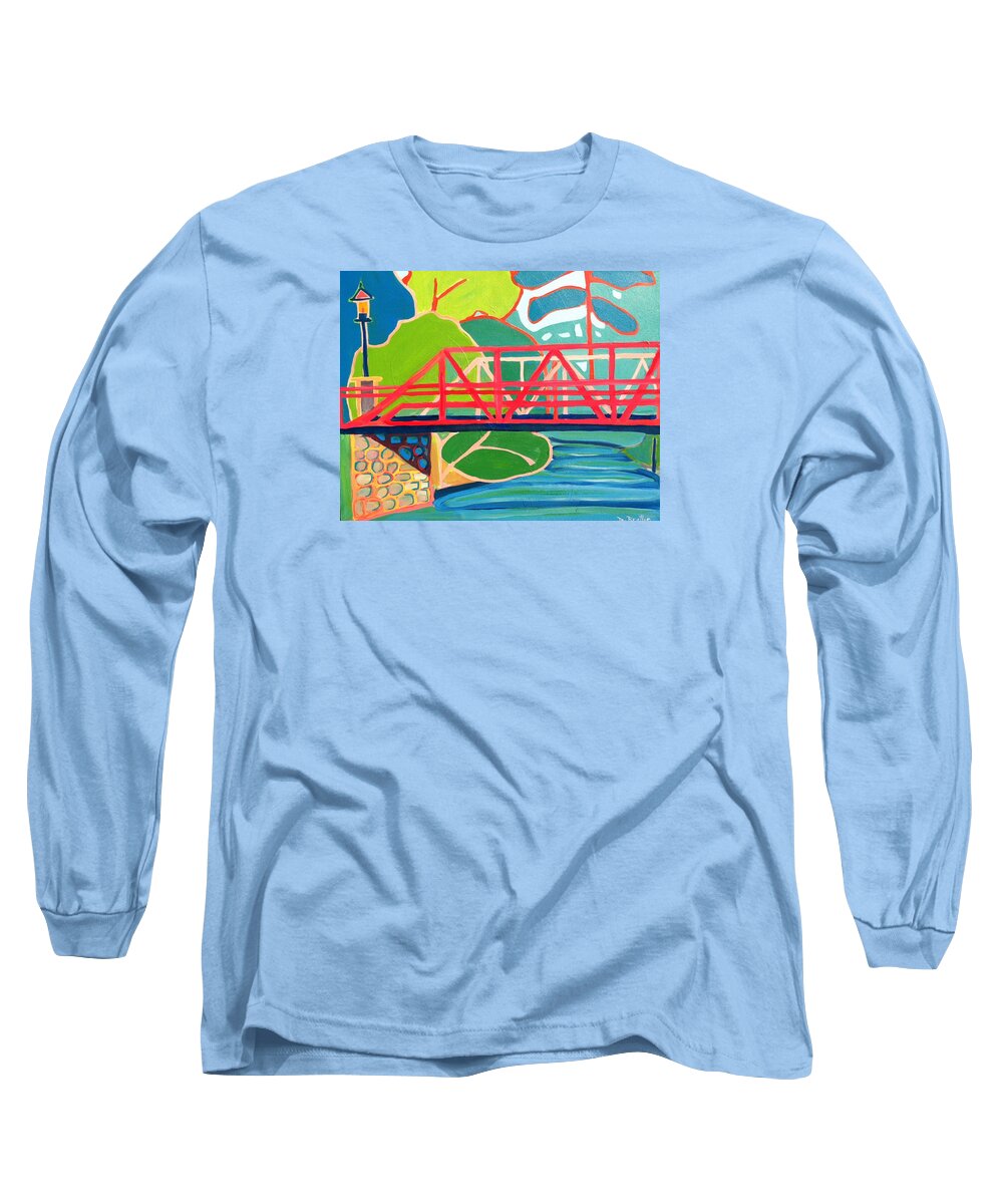 Landscape Long Sleeve T-Shirt featuring the painting Crossing Over by Debra Bretton Robinson