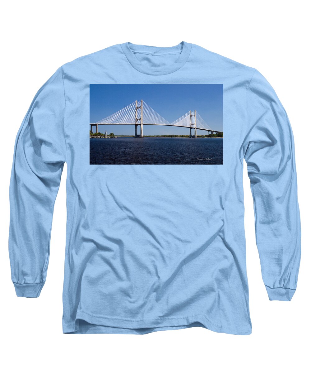 Dames Point Long Sleeve T-Shirt featuring the photograph Dames Point Bridge by Farol Tomson