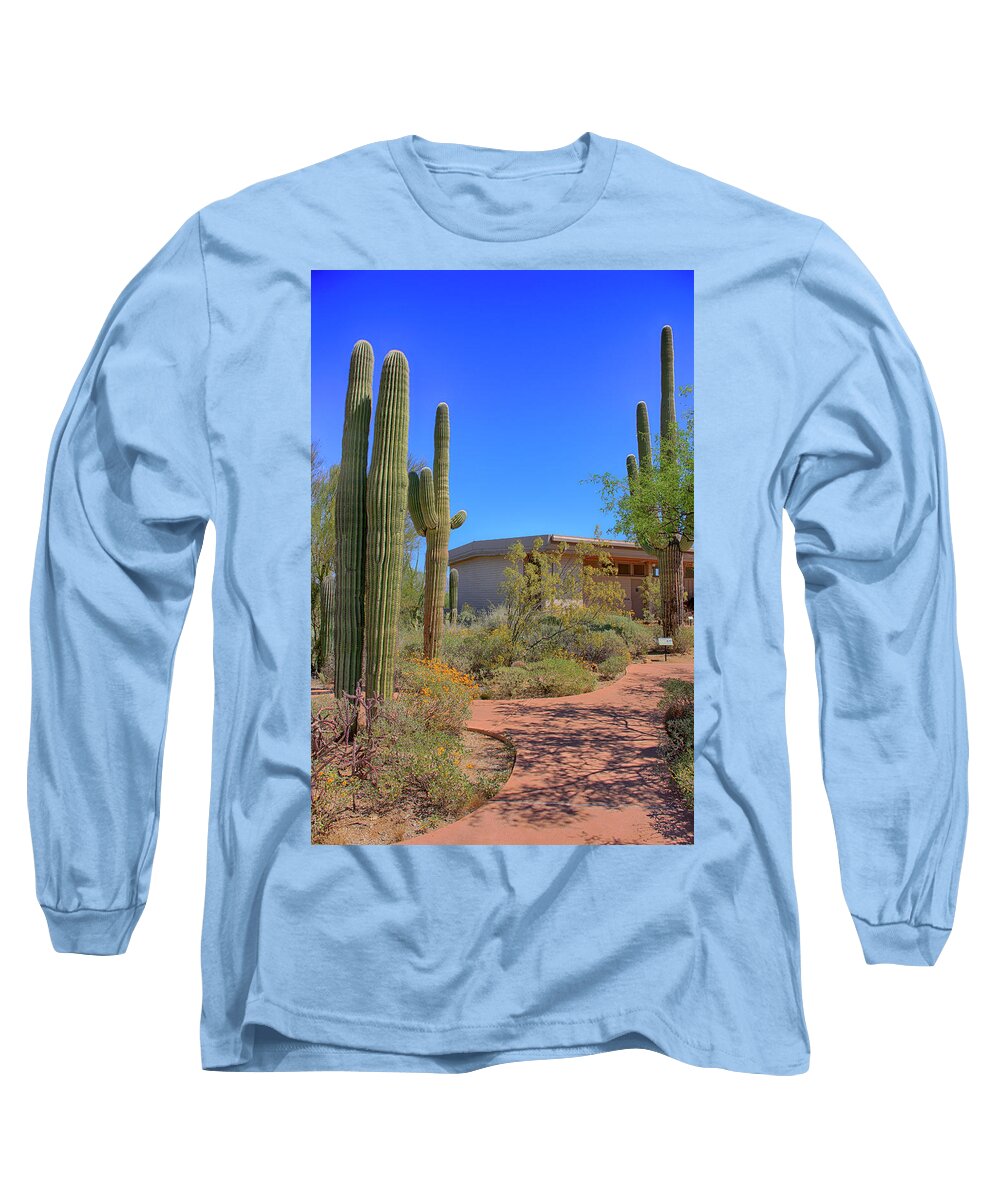 Saguaro Long Sleeve T-Shirt featuring the photograph Desert Cacti by Chris Smith