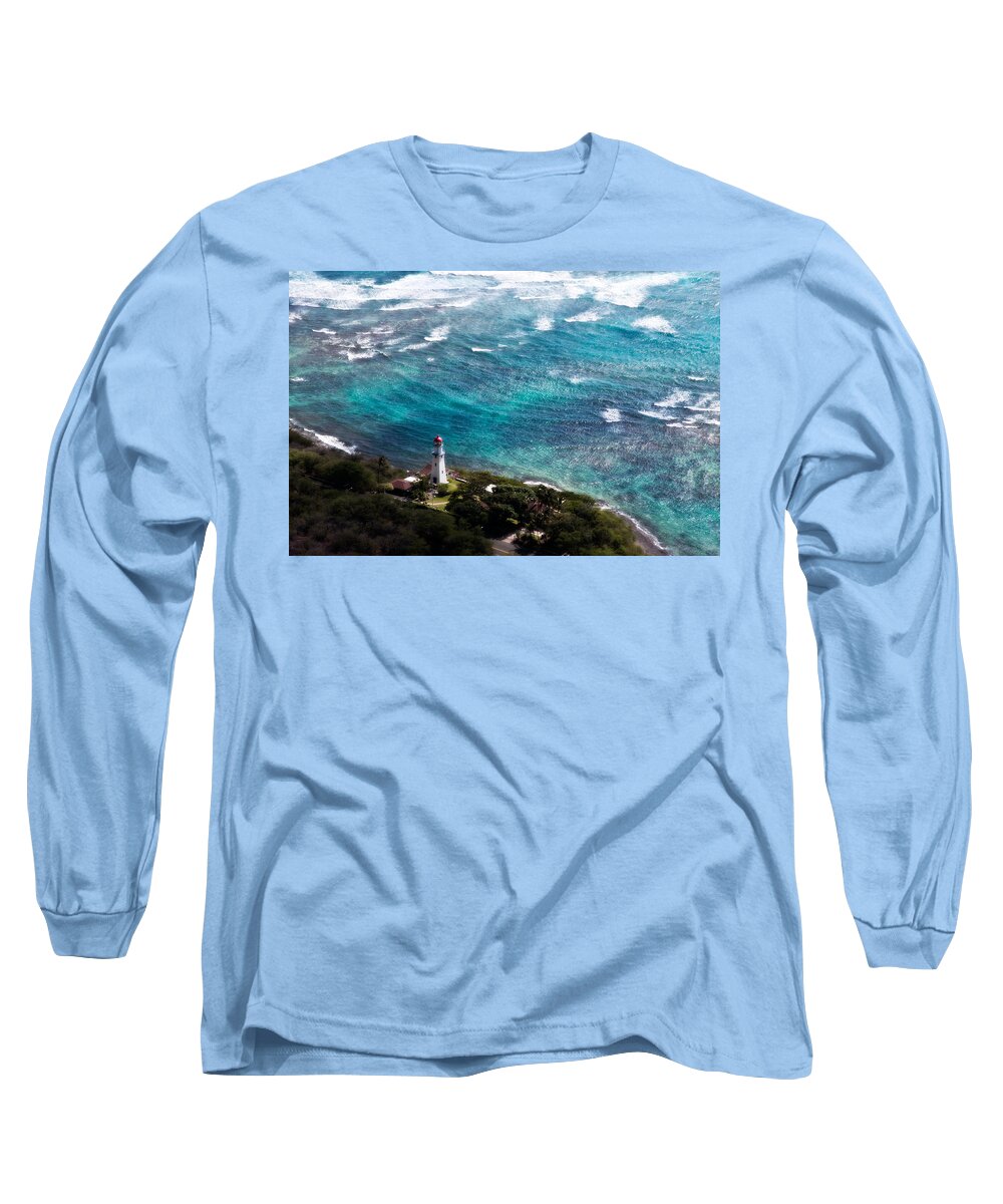 Diamond Head Long Sleeve T-Shirt featuring the photograph Diamond Head Lighthouse by Steven Sparks