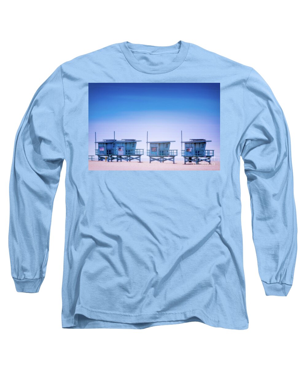 Santa Monica Long Sleeve T-Shirt featuring the photograph Dreamy Santa Monica Beach by Doug Sturgess