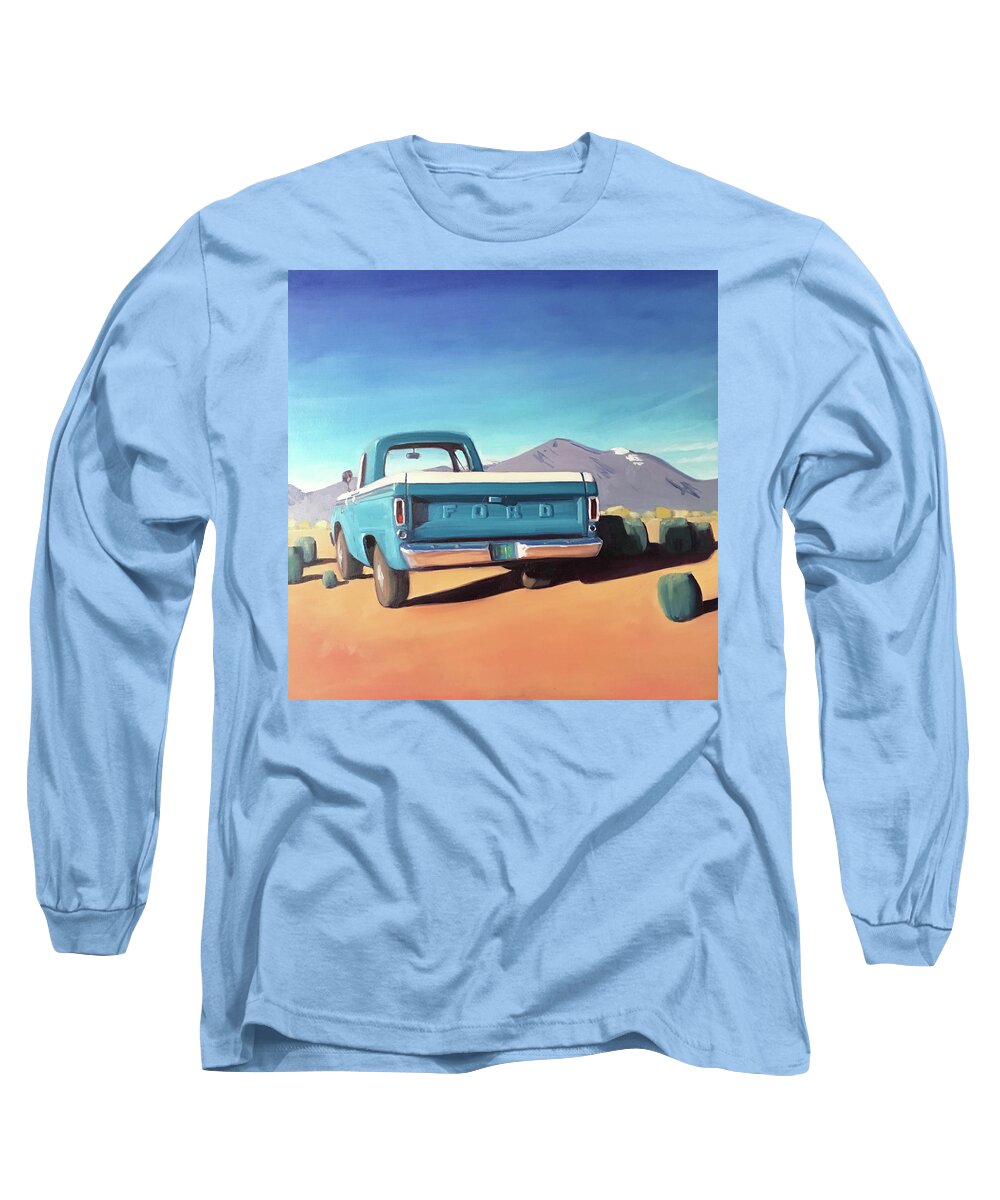 Ford Long Sleeve T-Shirt featuring the painting Drive through the Sagebrush by Elizabeth Jose