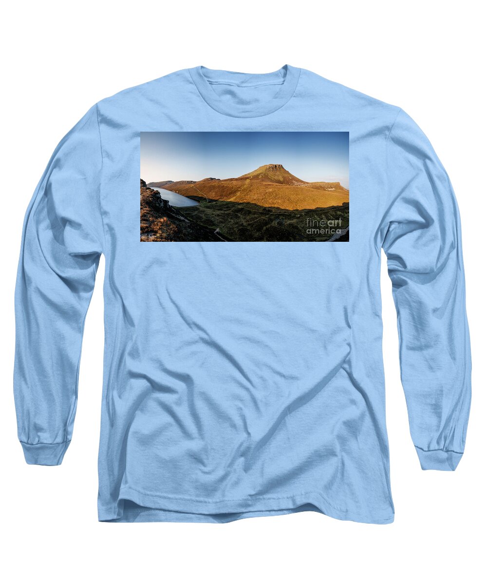 Isle Of Raasay Long Sleeve T-Shirt featuring the photograph Dunn Caan and Loch na Meilich, Isle of Raasay by Phill Thornton