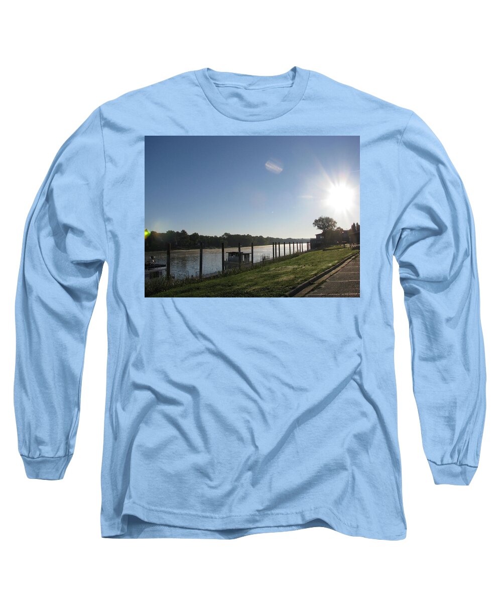River Long Sleeve T-Shirt featuring the photograph Early Morning on the Savannah River by Donna Brown