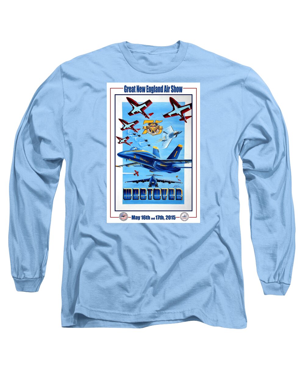 F-22 Long Sleeve T-Shirt featuring the painting Evolution in Excellence by Peter Ring Sr