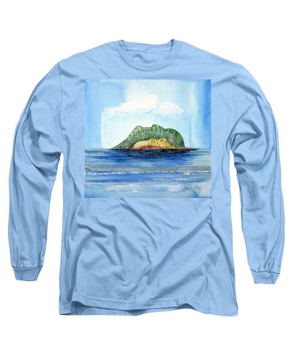Surreal Long Sleeve T-Shirt featuring the painting Facescape 2 by Paul Gaj