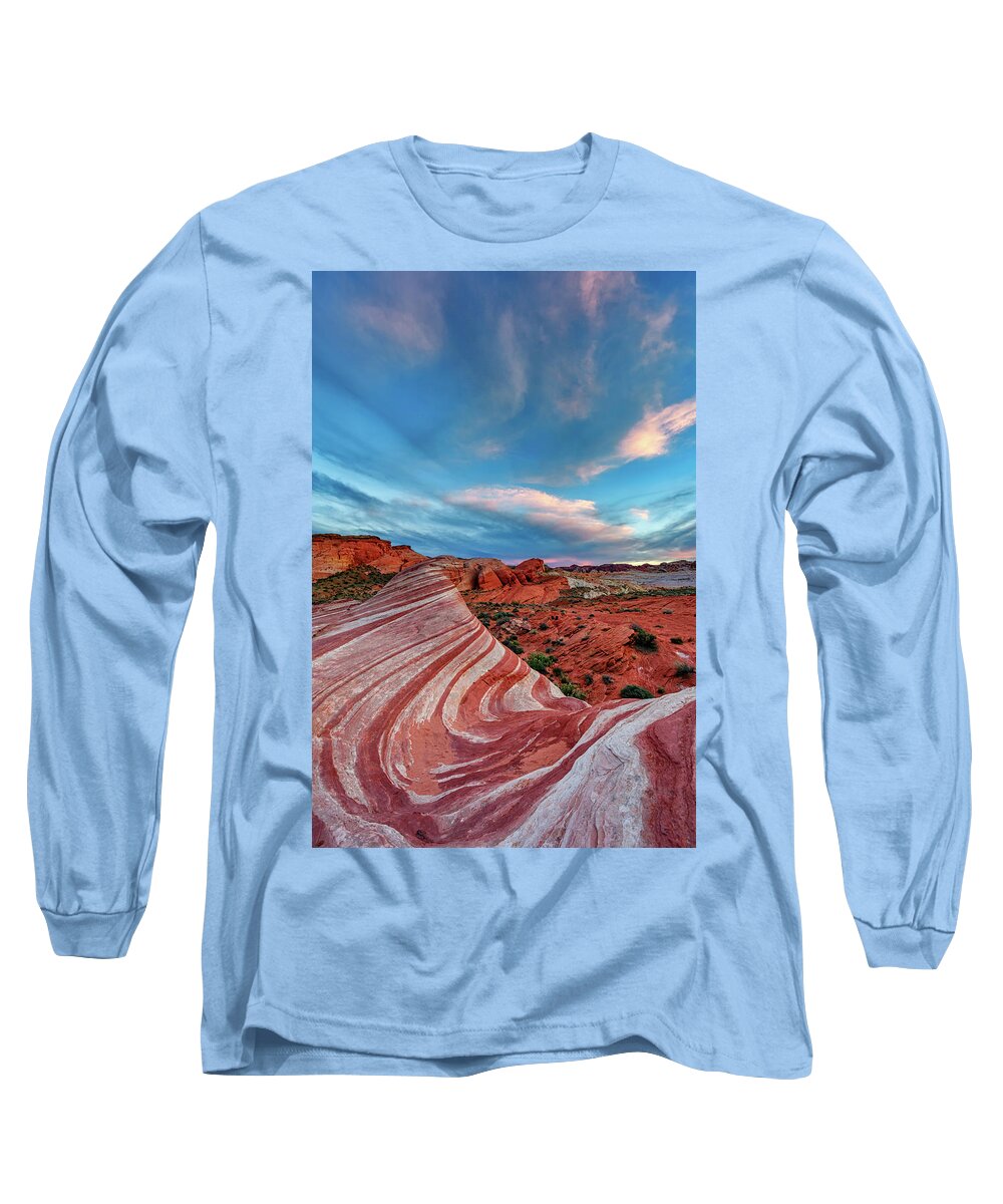 Nevada Long Sleeve T-Shirt featuring the photograph Fire Wave III by Rick Berk