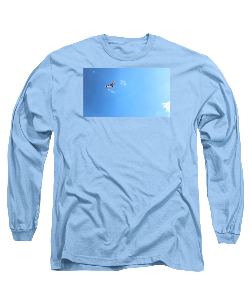 Kite Long Sleeve T-Shirt featuring the photograph Flying in the wind by Kimberly W
