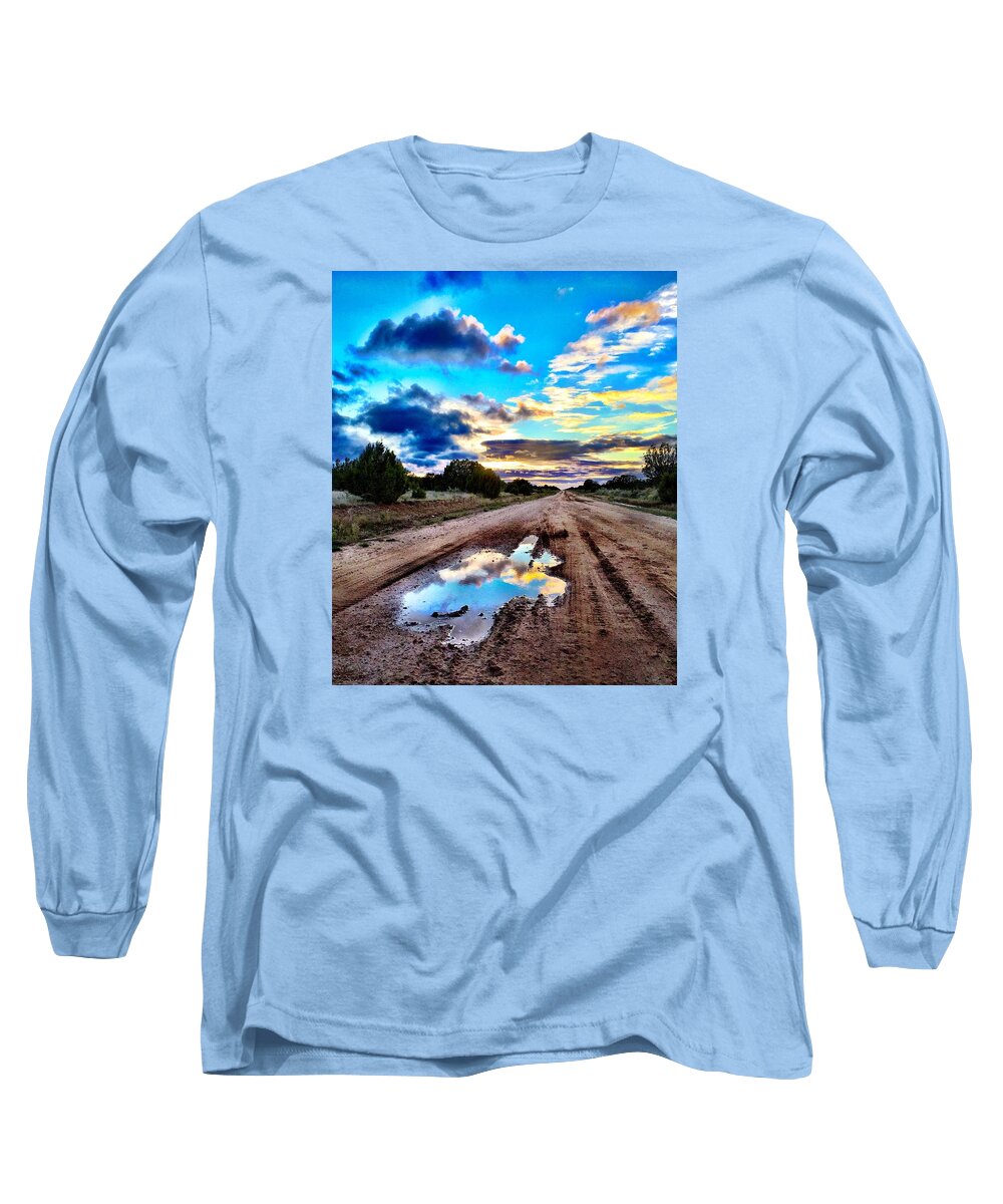 Sunset Long Sleeve T-Shirt featuring the photograph Golden Hour Pool by Brad Hodges