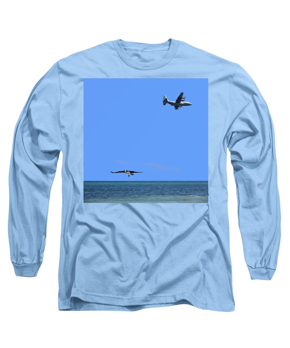 Osprey Long Sleeve T-Shirt featuring the photograph Herky Bird and Osprey by R B Harper