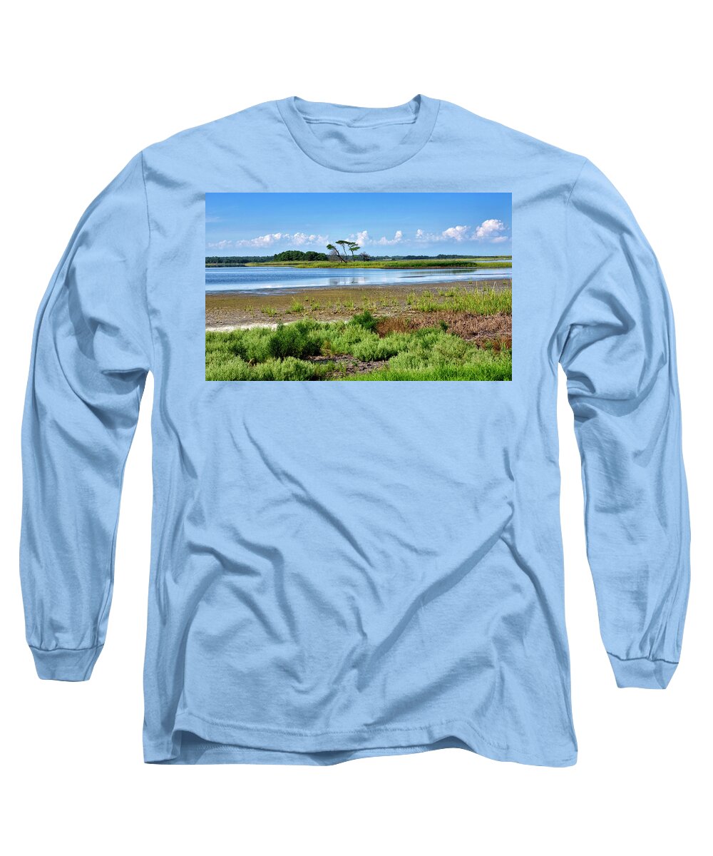 Gordons Pond Long Sleeve T-Shirt featuring the photograph Gordons Pond at Cape Henlopen State Park - Delaware by Brendan Reals