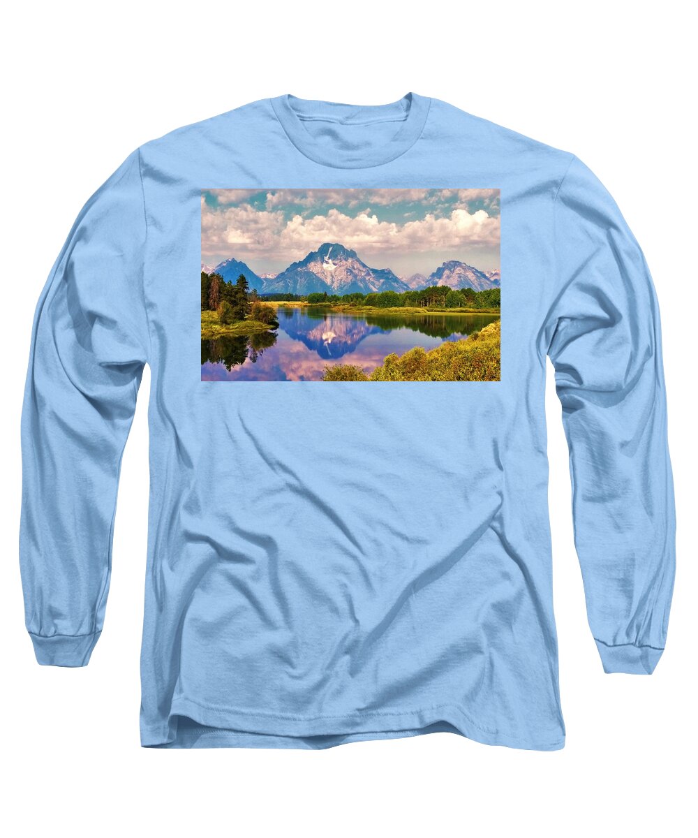Grand Teton Long Sleeve T-Shirt featuring the photograph Grand Teton by Lisa Dunn