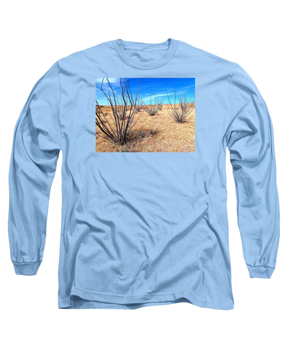 Desert Long Sleeve T-Shirt featuring the photograph Ground Level - New Mexico by Christopher Brown