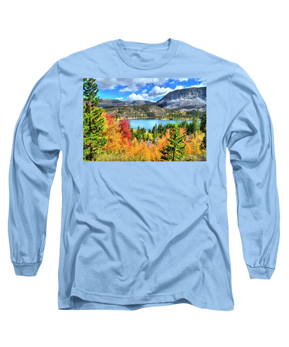 Aspen Trees Long Sleeve T-Shirt featuring the photograph Heavenly Colors at Rock Creek Lake by Lynn Bauer
