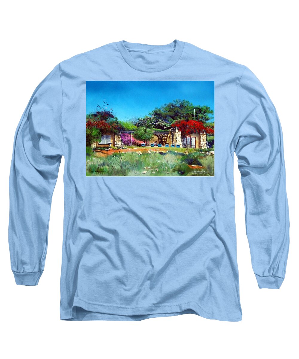  Long Sleeve T-Shirt featuring the painting Highveld House by Tim Johnson