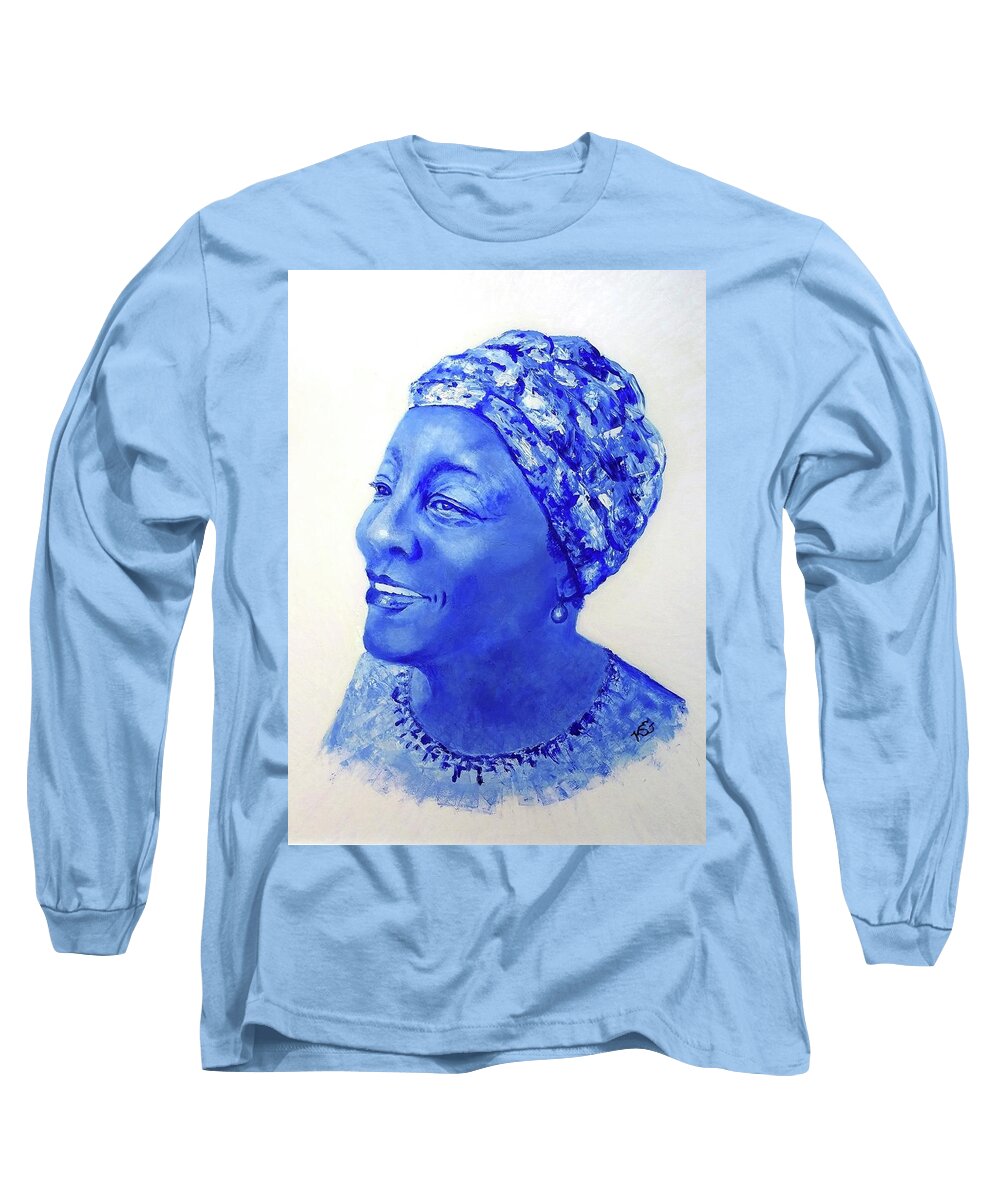 Woman Long Sleeve T-Shirt featuring the painting home To Zimbabwe by Kim Shuckhart Gunns
