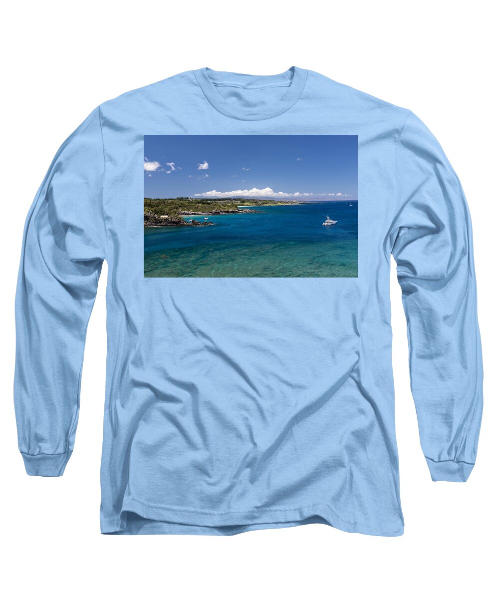 Boats Long Sleeve T-Shirt featuring the photograph Honolua Bay by Jim Thompson