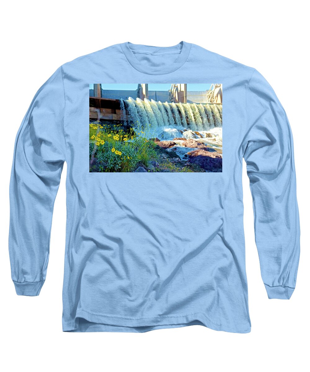 Dam Long Sleeve T-Shirt featuring the photograph Horseshoe Dam - Arizona by Barbara Zahno