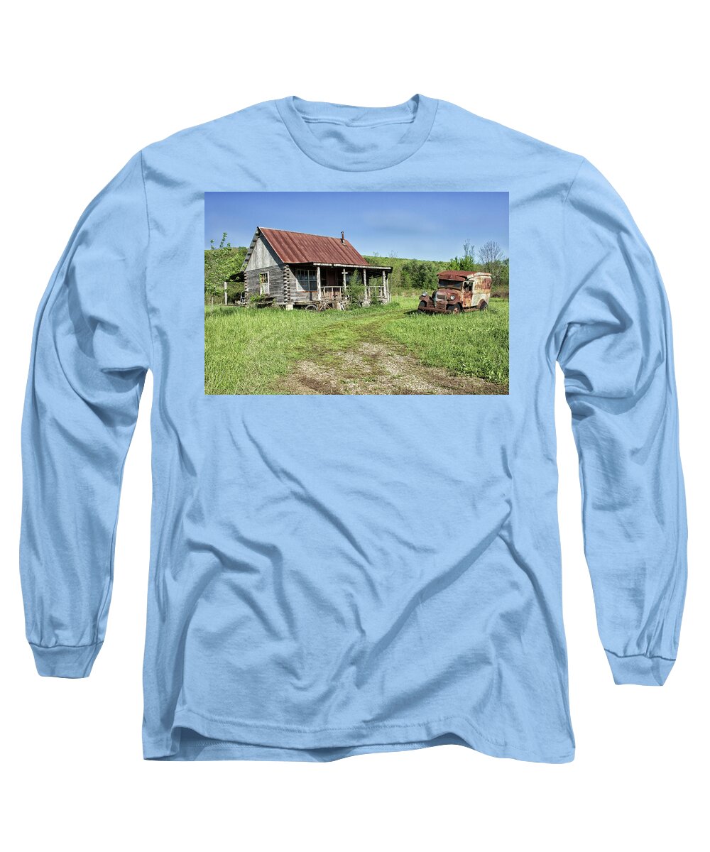 Arkansas Long Sleeve T-Shirt featuring the photograph Hwy.16 Homestead by Tammy Chesney