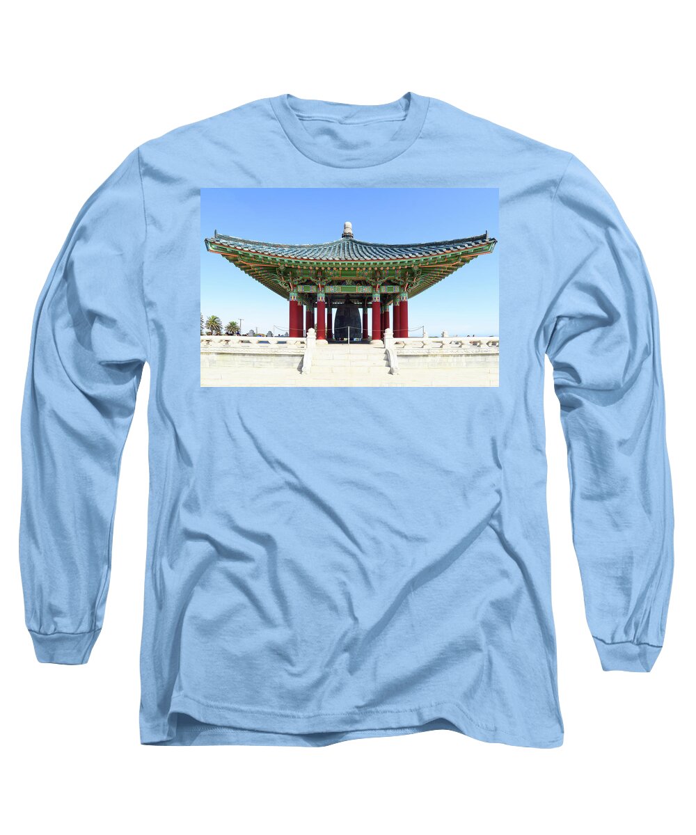 Korean Friendship Bell Long Sleeve T-Shirt featuring the photograph Korean Friendship Bell in Los Angeles by Ram Vasudev