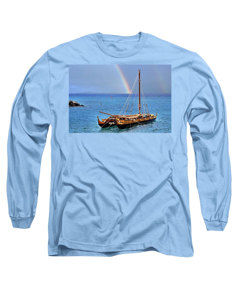 Lahaina Long Sleeve T-Shirt featuring the photograph Lahaina Harbor by DJ Florek