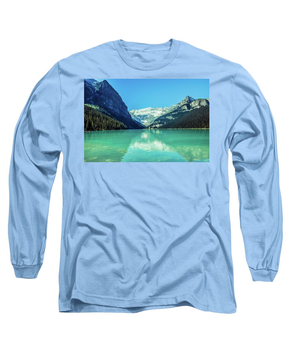 Lake Louise Long Sleeve T-Shirt featuring the photograph Lake Louise by David Lee