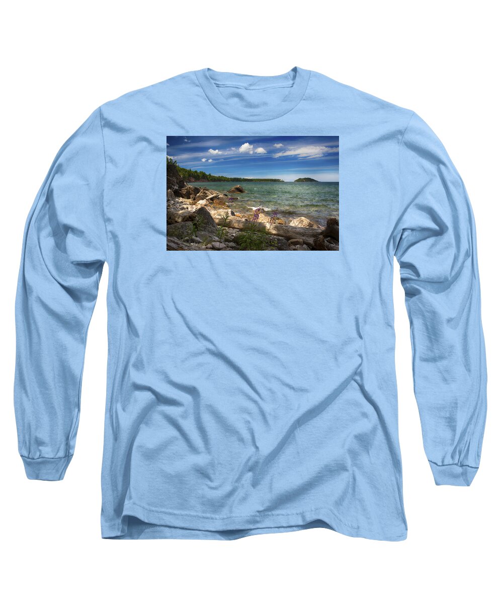  Long Sleeve T-Shirt featuring the photograph Lake Superior by Dan Hefle