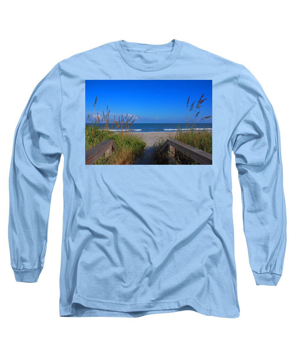 Cocoa Beach Long Sleeve T-Shirt featuring the photograph Lets go to the beach by Susanne Van Hulst