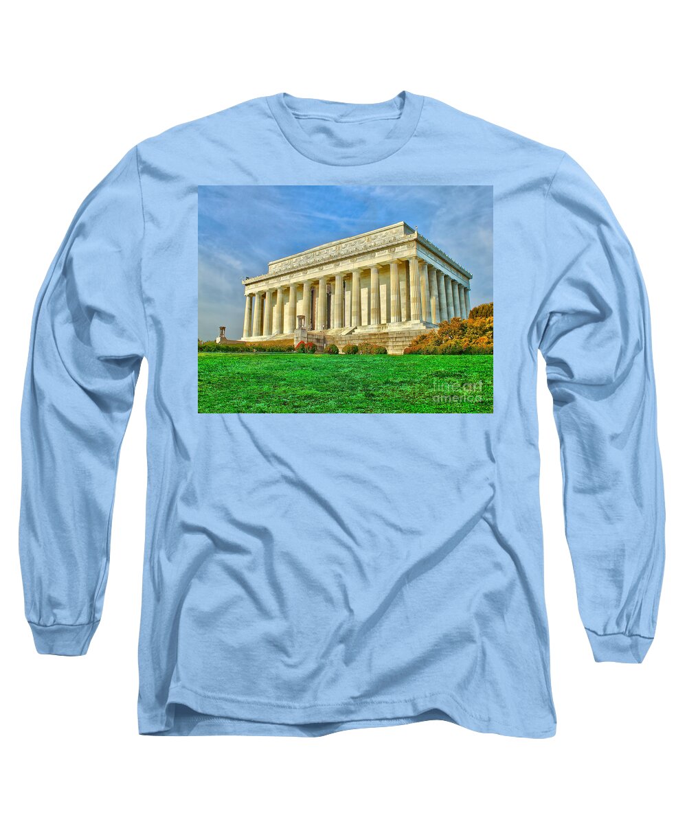 Abraham Long Sleeve T-Shirt featuring the photograph Lincoln Memorial by Nick Zelinsky Jr