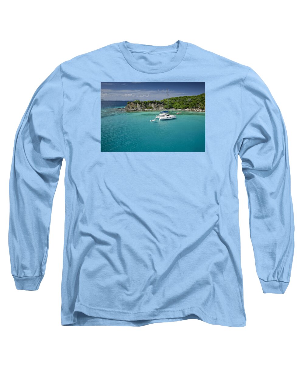 Bvi Long Sleeve T-Shirt featuring the photograph Little Harbor, Peter Island by Gary Felton