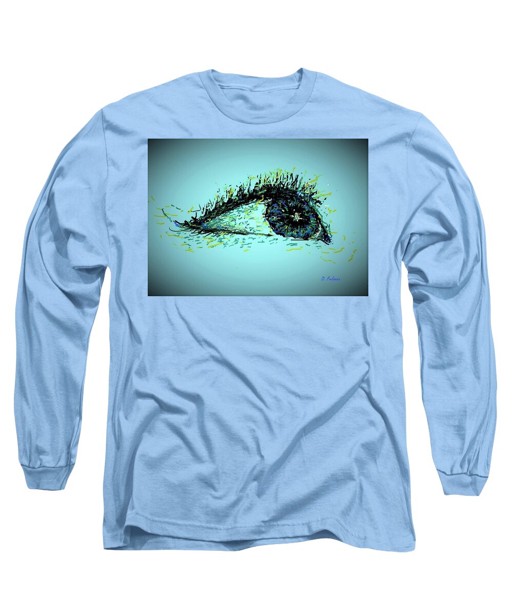 Eye Long Sleeve T-Shirt featuring the digital art Looking Up by Denise F Fulmer