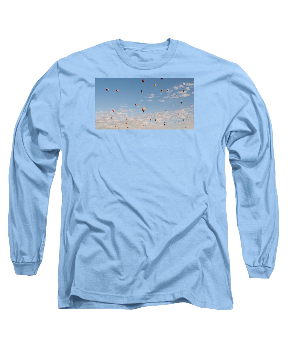 Hot Air Balloons Long Sleeve T-Shirt featuring the photograph Many Balloons by Charles McCleanon