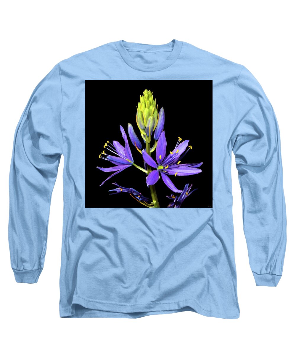 Purple Long Sleeve T-Shirt featuring the photograph Meadow Hyacinth 002 by George Bostian