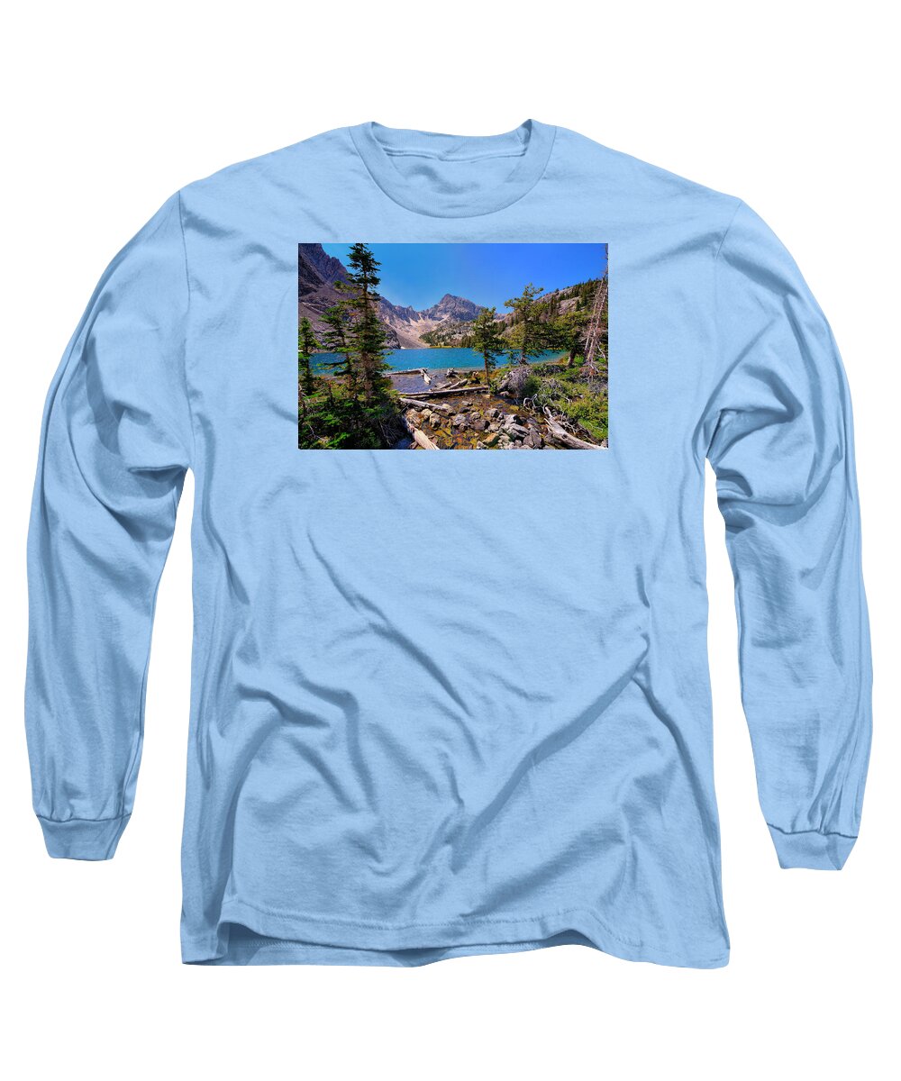 Merriam Lake Long Sleeve T-Shirt featuring the photograph Merriam Lake by Greg Norrell