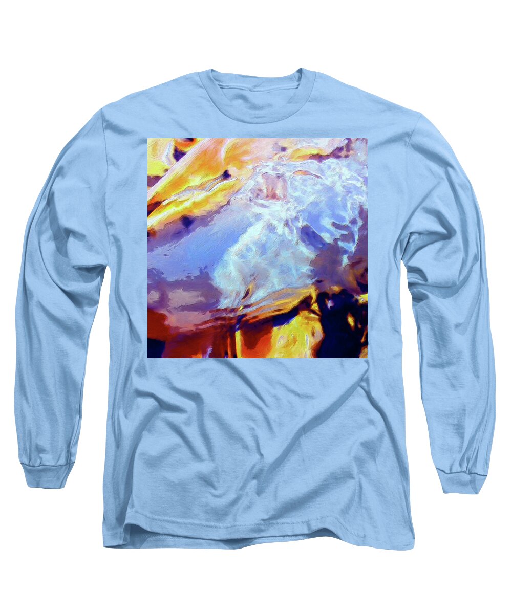 Abstract Long Sleeve T-Shirt featuring the painting Metamorphosis by Dominic Piperata