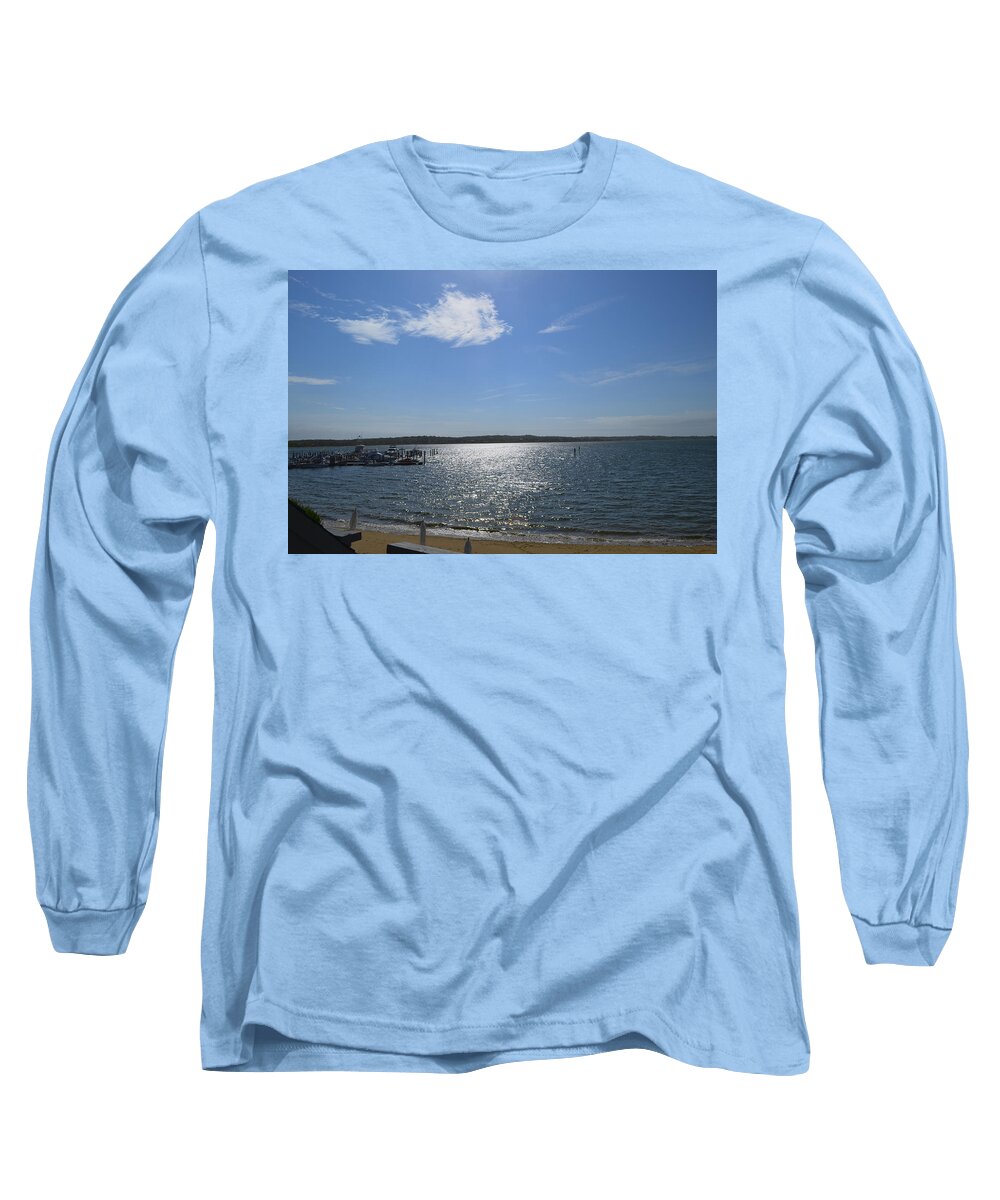 Water Long Sleeve T-Shirt featuring the photograph Montauk Seascape by Erik Burg