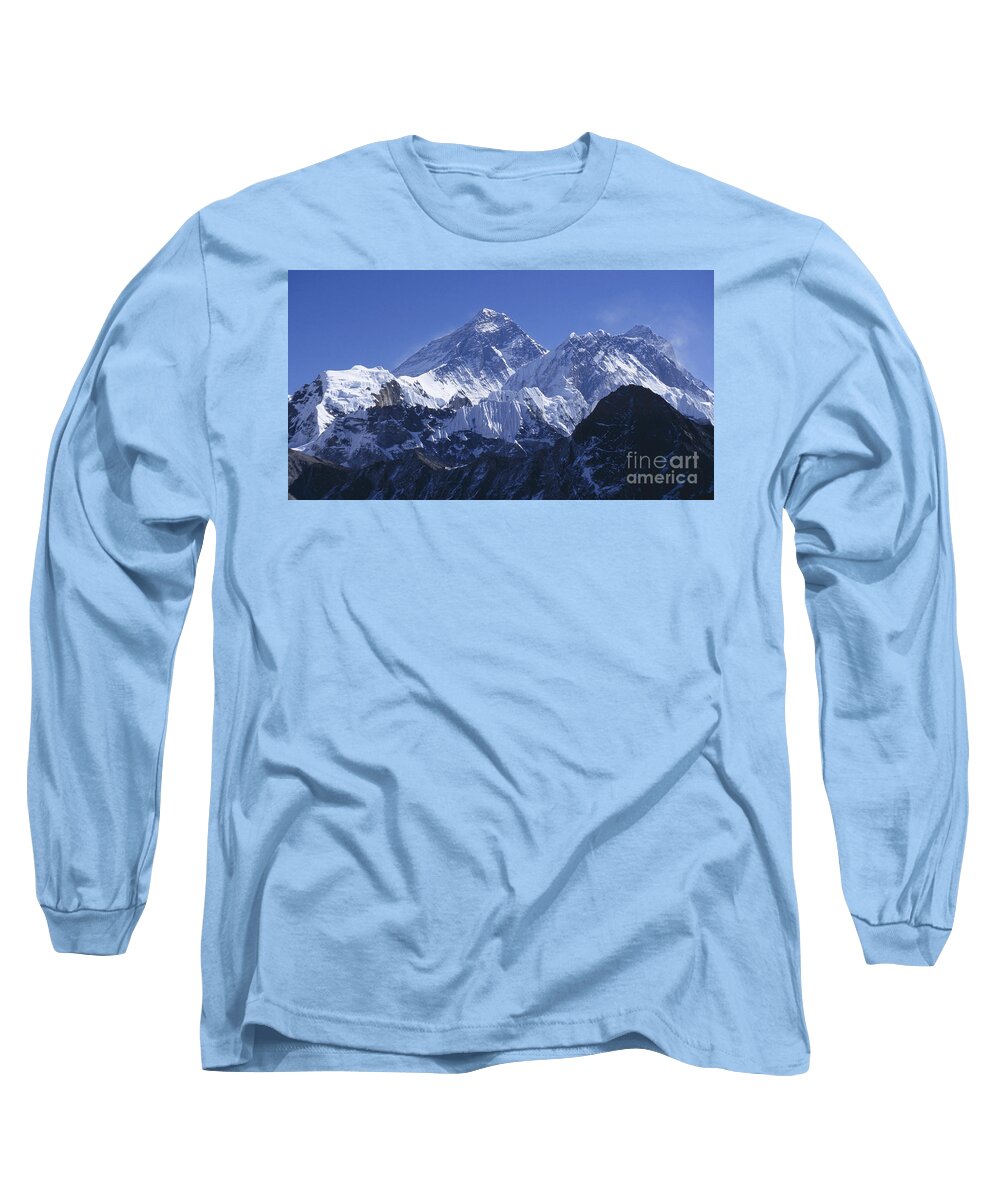 Prott Long Sleeve T-Shirt featuring the photograph Mount Everest Nepal by Rudi Prott