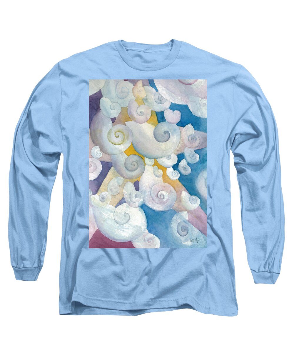 Ocean Long Sleeve T-Shirt featuring the painting Nautilus Star by Kelly Perez