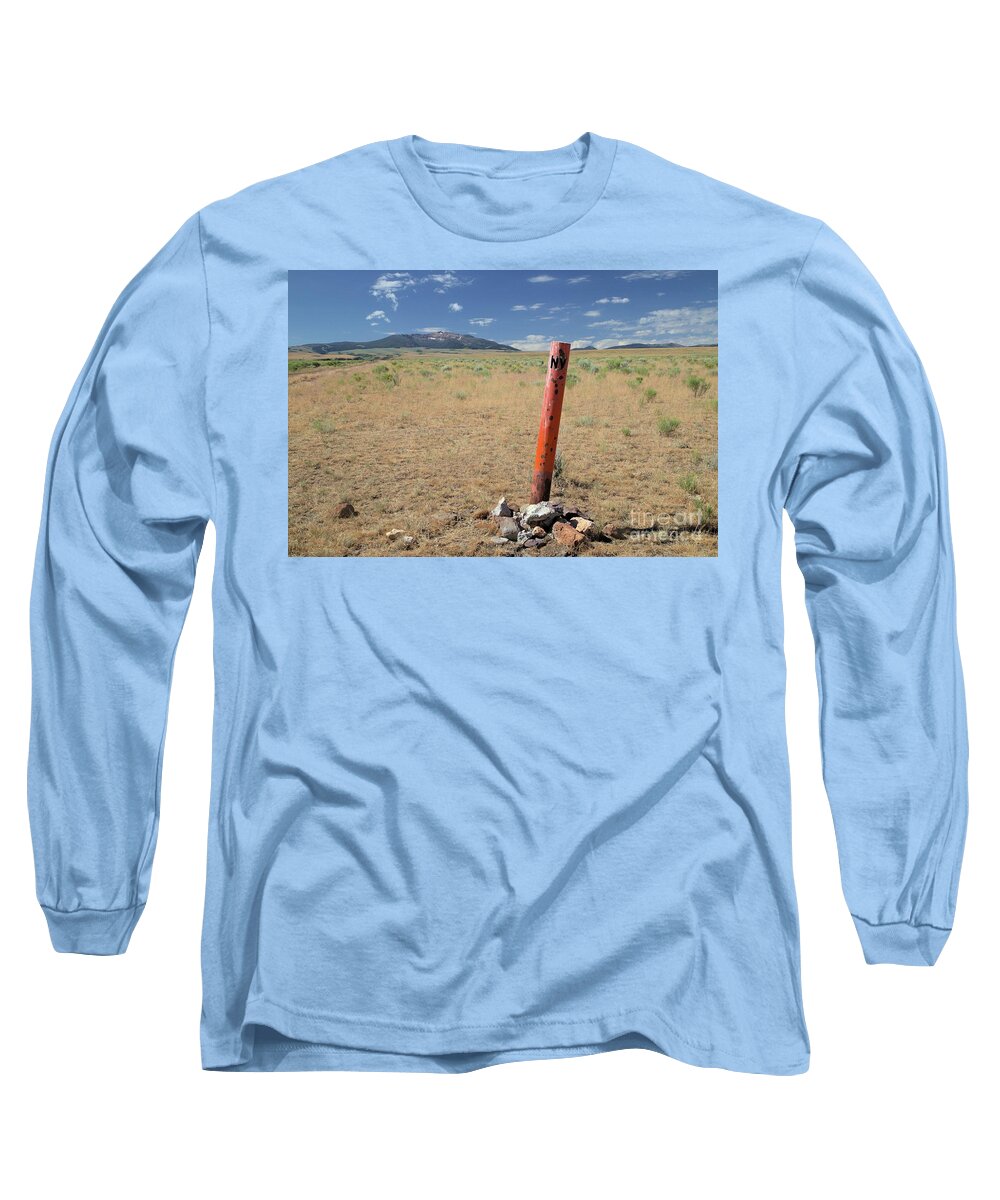Nevada Long Sleeve T-Shirt featuring the photograph Nevada State Line by Roxie Crouch