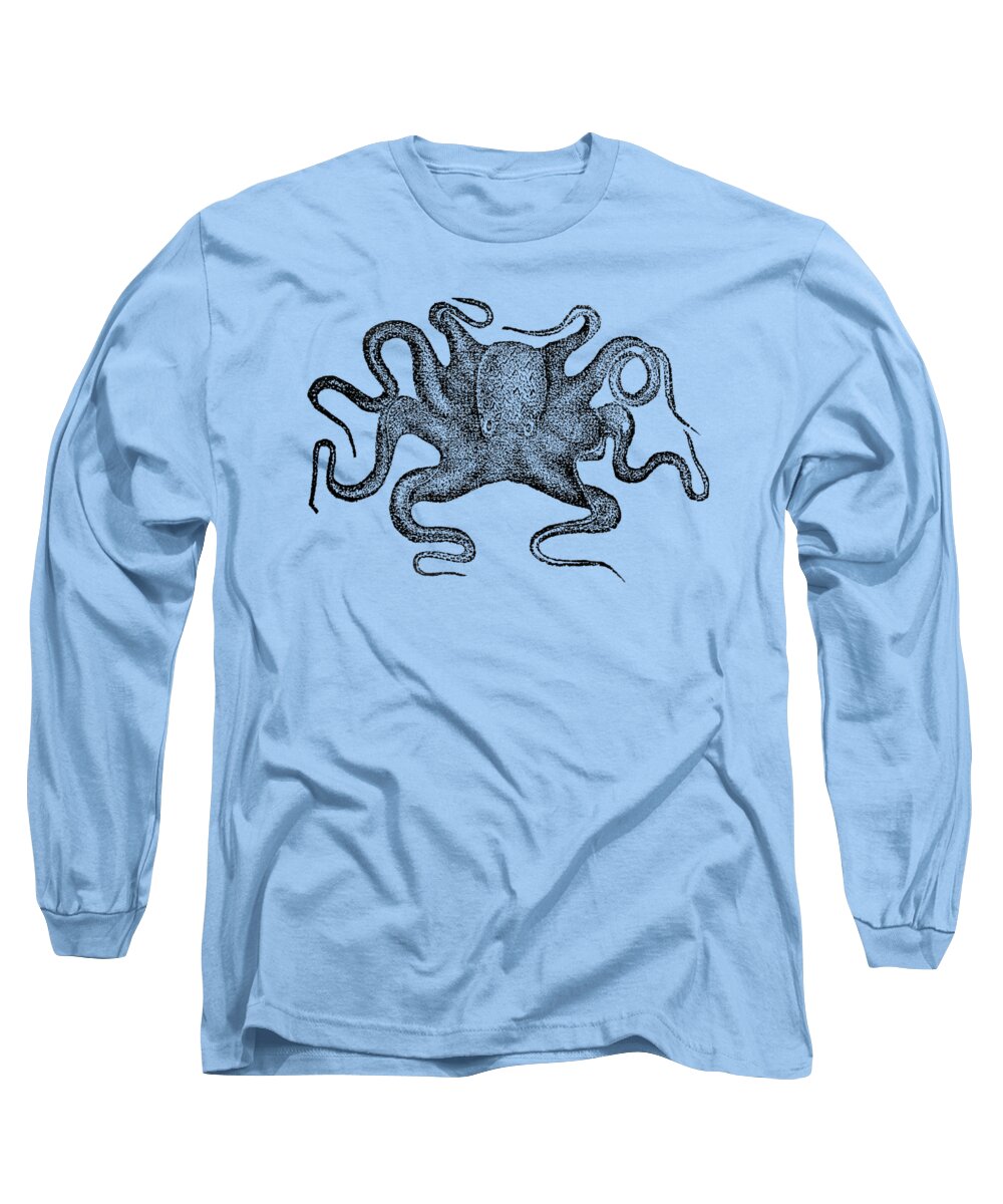 Octopus Long Sleeve T-Shirt featuring the digital art Octopus T-shirt by Edward Fielding