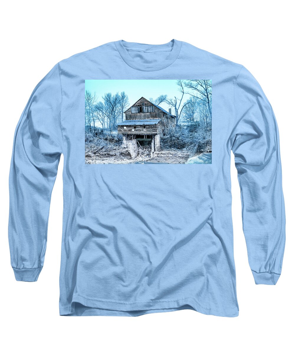 Indiana Long Sleeve T-Shirt featuring the photograph Old Blackiston Mill by Erich Grant